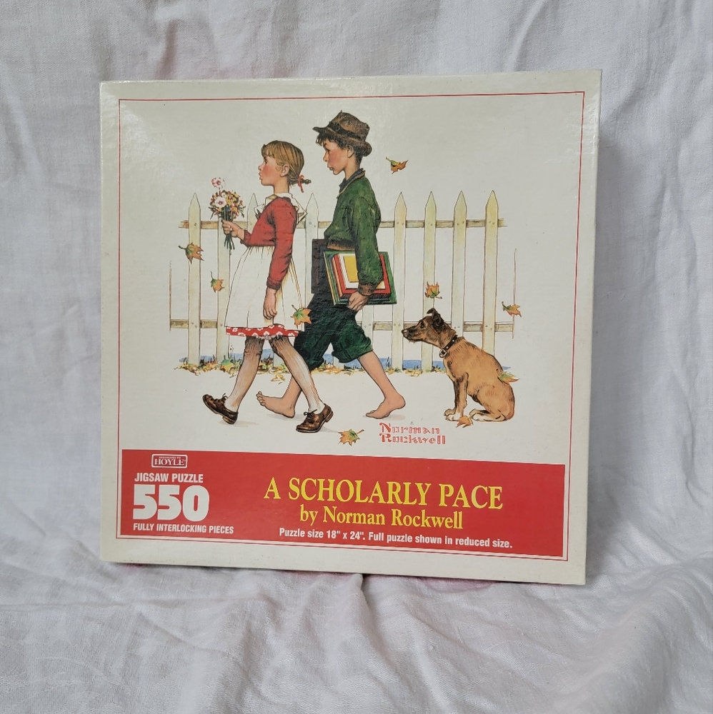 🎩A Scholarly Pace Puzzle by Norman Rockwell (Vintage, Sealed)